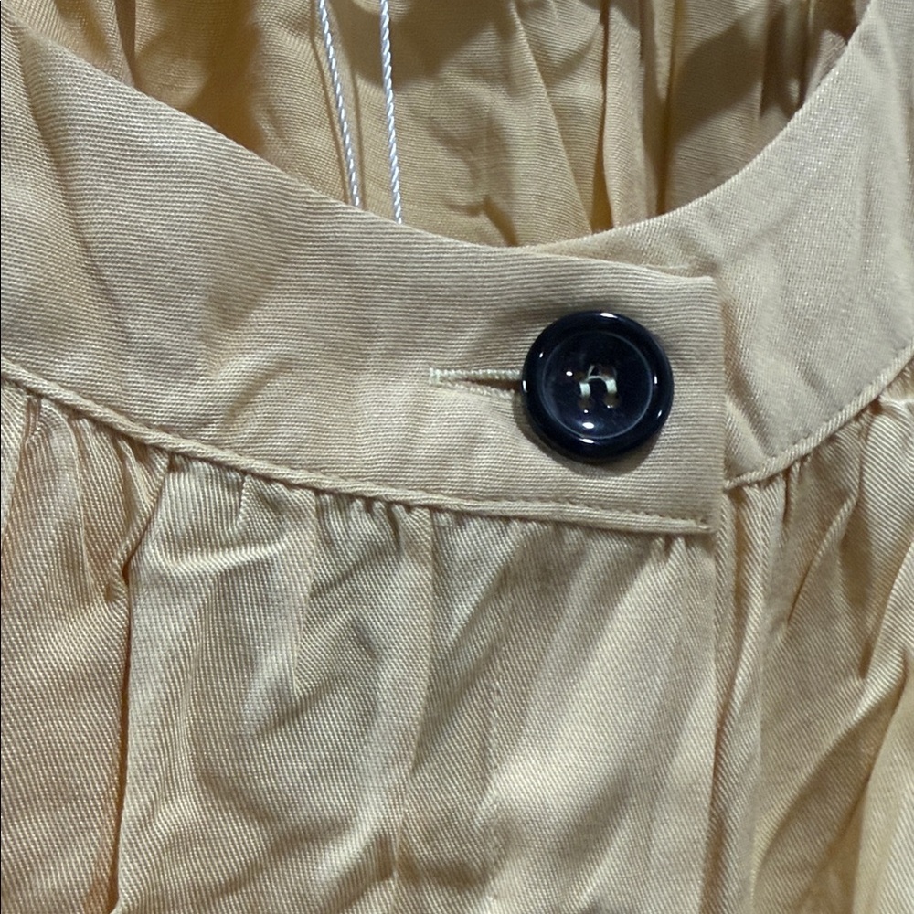 mittoshop Yellow Button-Front Ruffle Blouse - Picture 4 of 5